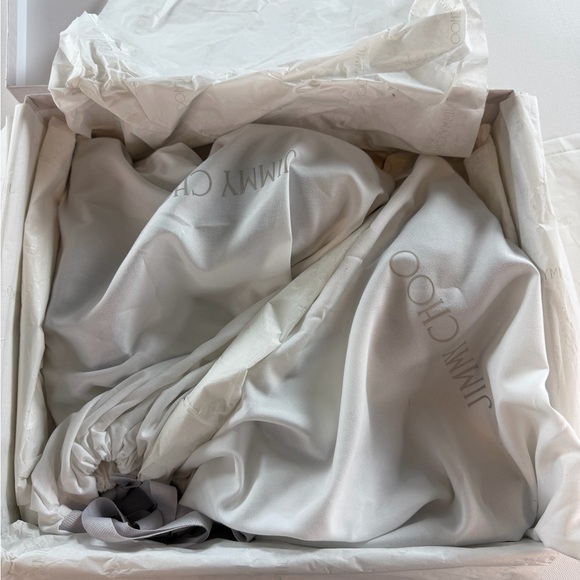 JIMMY CHOO Heloise Glitter Knot Platform Sandals 120mm Size 10US - Picture 8 of 13